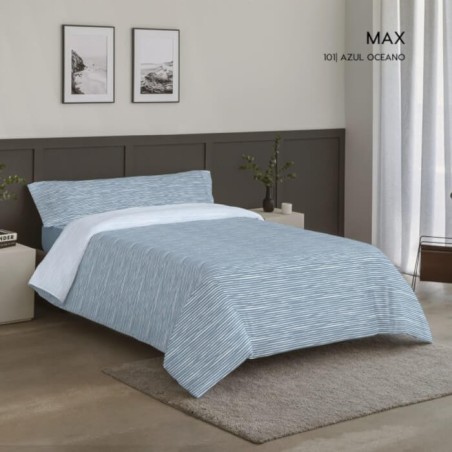 Juego Funda Nórdica Reversible Max Azul Oceano Reverso