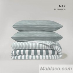 Juego Funda Nórdica Reversible Max Eucalipto Anverso