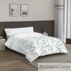 Juego Funda Nórdica Reversible Cristy Menta Anverso