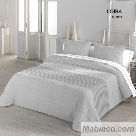 Edredón Comforter Loira Gris Sedalina reverso Borreguillo Sherpa
