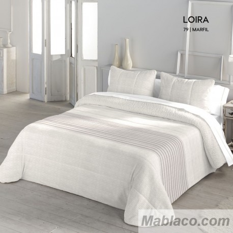 Edredón Comforter Loira Marfil Sedalina reverso Borreguillo Sherpa