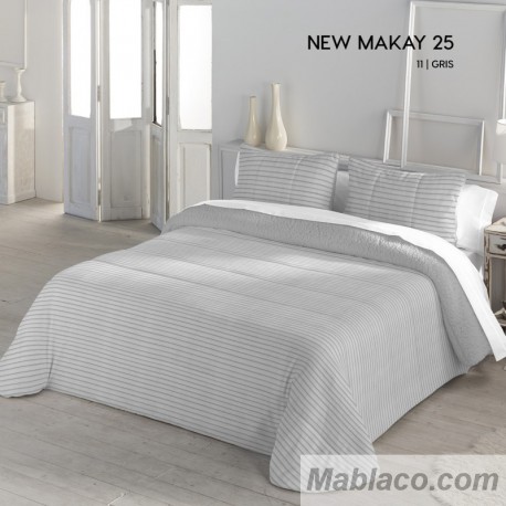 Edredón Comforter New Makay Gris Sedalina reverso Borreguillo Sherpa