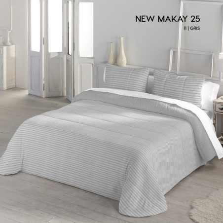 Edredón Comforter New Makay Gris Sedalina reverso Borreguillo Sherpa