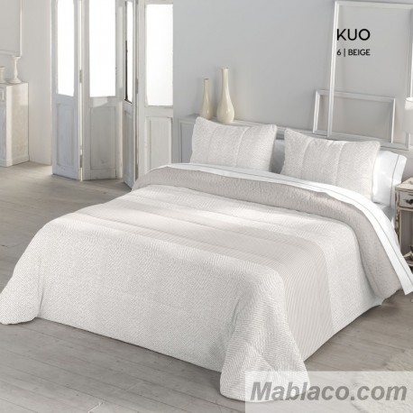 Edredón Comforter Kuo Beige Sedalina reverso Borreguillo Sherpa
