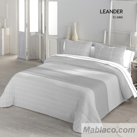 Edredón Comforter Leander Gris Sedalina reverso Borreguillo Sherpa