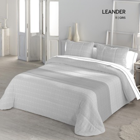 Edredón Comforter Leander Gris Sedalina reverso Borreguillo Sherpa