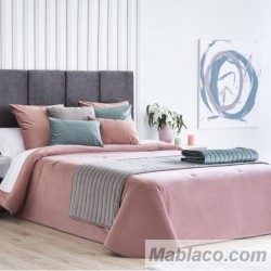Funda Nórdica Velvet Terciopelo Liso Rosa Confeciones Paula