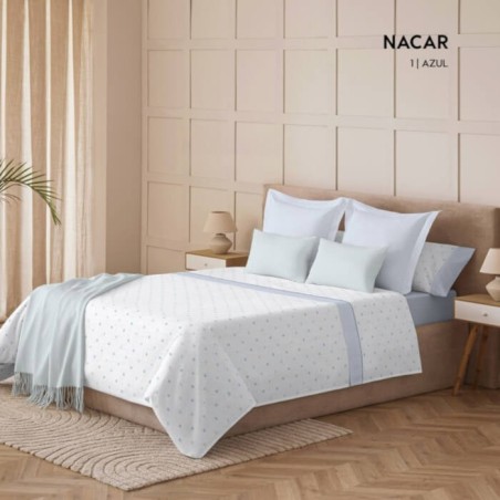 Juego de Sábanas Nacar Azul Kabely