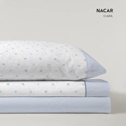 Juego de Sábanas Nacar Azul Kabely