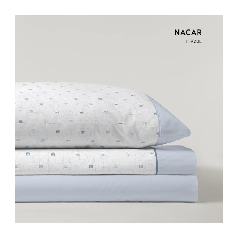 Juego de Sábanas Nacar Azul Kabely