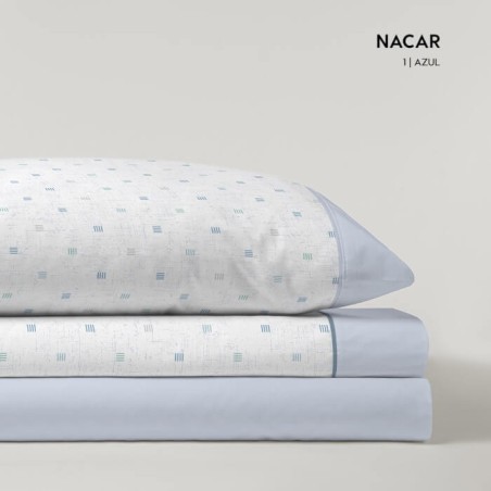 Juego de Sábanas Nacar Azul Kabely