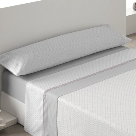 Juego de Sábanas Coralina Madrid Motitas Gris