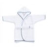 Albornoz Bebe y Niño Blanco con Ribete Gris Albornoz Bebe y Niño Blanco con Ribete Gris