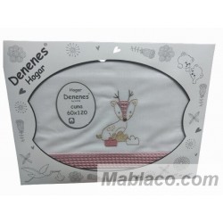 Juego Sábanas Franela Ciervo Maquillaje 100% Algodón