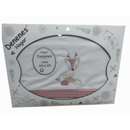 Juego Sábanas Franela Ciervo Maquillaje 100% Algodón