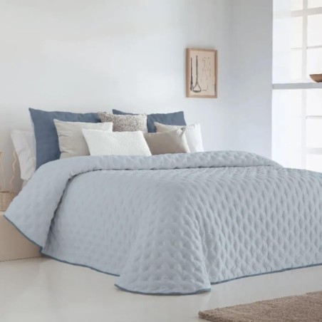 Edredón Comforter Reversible Anisa Azul Fundeco Reverso