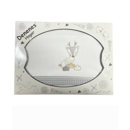 Juego Sábanas Franela Algodón Ciervo Perla