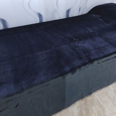 Detalles Manta Rayas Gris Humo ref.2 Royal Calentita para Cama Extra grandes , Matromonio e Individual