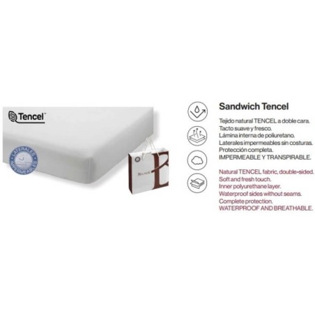 Protector Colchón Sandwich Tencel Laterales Impermeable Belnou