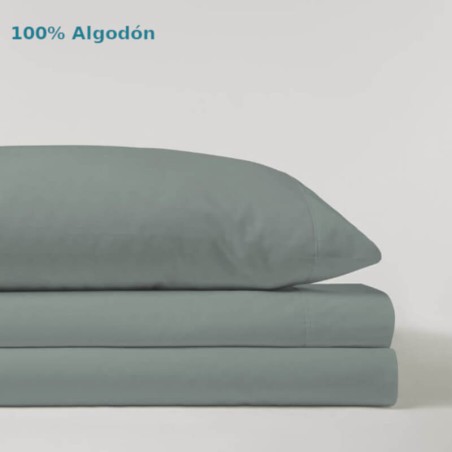Juego de Sábanas Liso Eucalipto Serena Cotton 100% Algodón