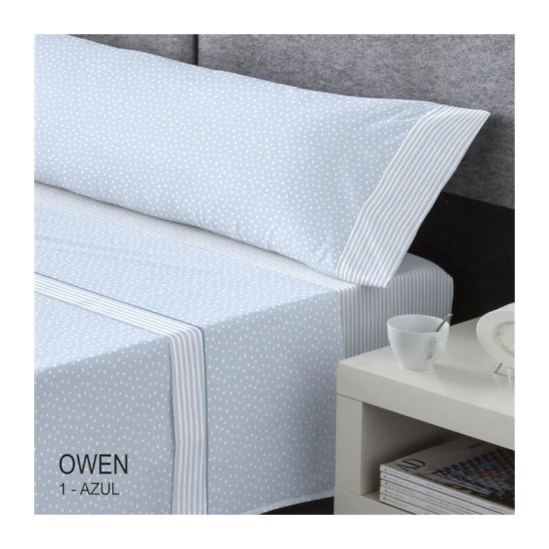 Juego de Sábanas Owen Azul Kabely Cama 200