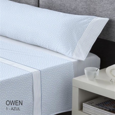 Juego de Sábanas Owen Azul Kabely Cama 200