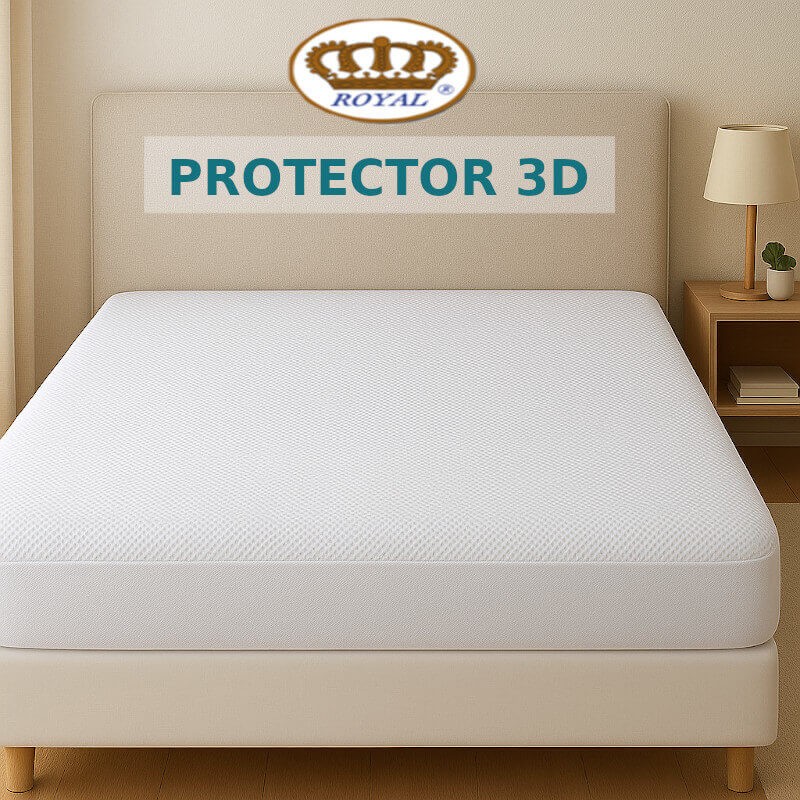  Protector Colchón 3D Royal Impermeable  Largo colchón 180 cm Alto hasta 10 cm Royal