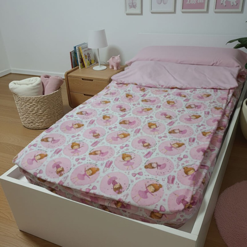 Saco Nórdico Ballet Rosa Con Cremallera y Fuelle Royal Infantil