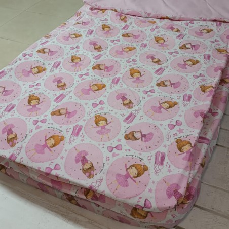 Detalles Dibujo Saco Nórdico Bebé Ballet Rosa Royal Con Cremallera