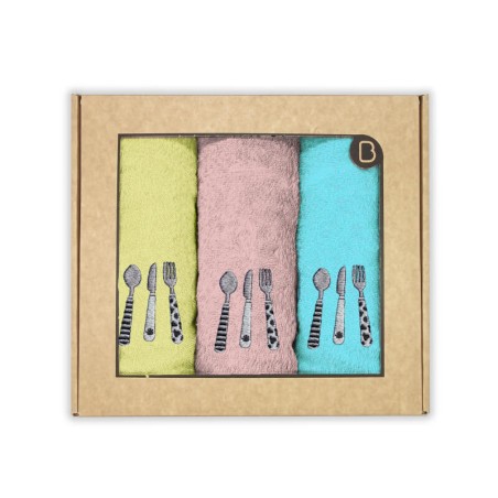 Paños de Cocina Cubiertos Algodón 50x50 Pack 3