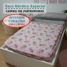 Saco Nórdico invierno Ballet Rosa interior coralina gris Cama de Matrimonio infantil