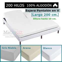 Sábana Bajera Cama Arituclada 100% Algodón 200 hilos Pantalón Forma V Largo 200 cm y altura hasta 10 cm Royal 3 colores