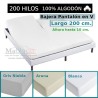 Sábana Bajera Cama Arituclada 100% Algodón 200 hilos Pantalón Forma V Largo 200 cm y altura hasta 10 cm Royal 3 colores