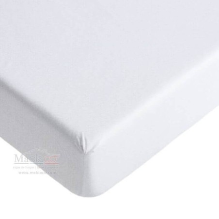 Sábana Bajera Blanca Ajustable 100% Algodón 200 hilos Cama Articulada Pantalón Forma V Largo 200 cm y altura hasta 15 cm Royal