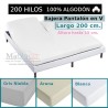 Sábana Bajera Cama Arituclada 100% Algodón 200 hilos Pantalón Forma V Largo 200 cm y altura hasta 10 cm Royal 3 colores