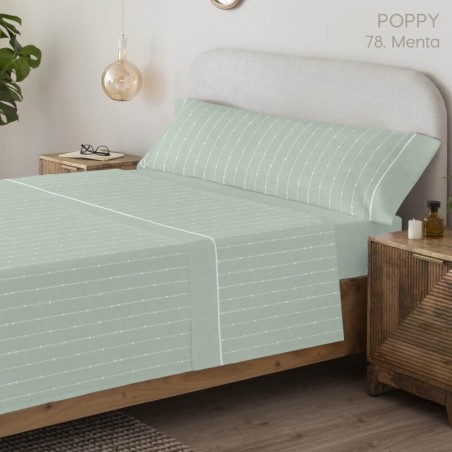 Juego de Sábanas Poppy Menta Serena