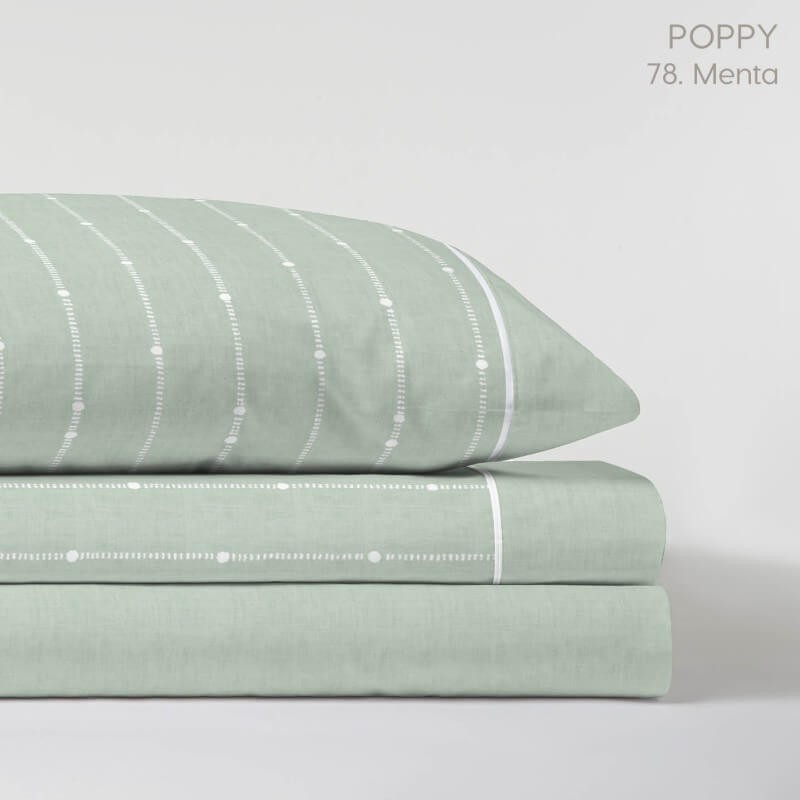 Juego de Sábanas Poppy Menta Serena