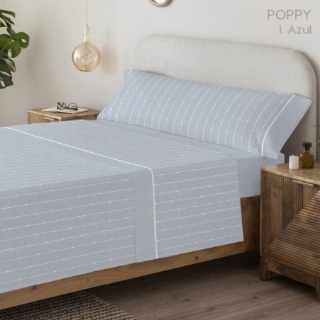 Juego de Sábanas Poppy Azul Serena