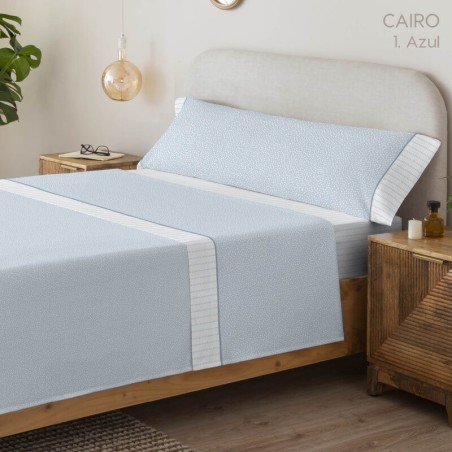 Juego de Sábanas Cairo Azul Topitos Serena