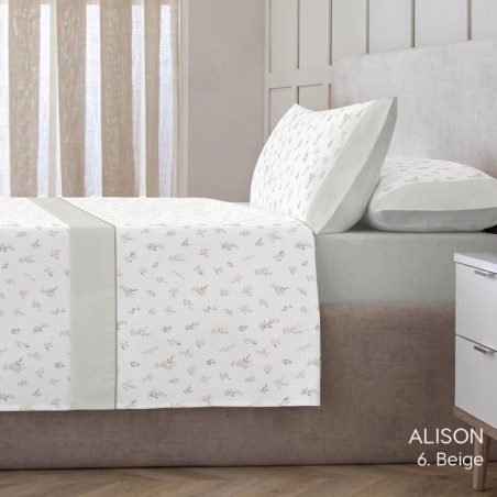 Juego de Sábanas Alison Beige Kabely