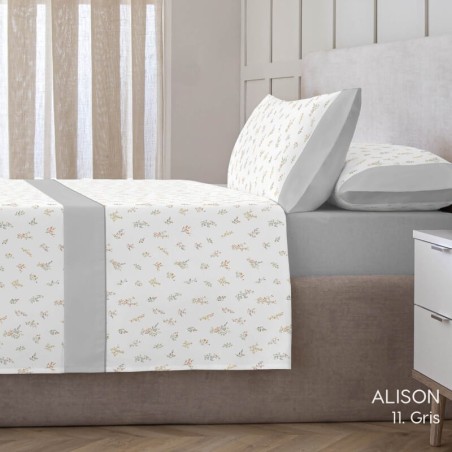 Juego de Sábanas Alison Gris Kabely