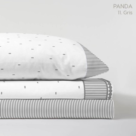 Juego de Sábanas Panda Gris Kabely