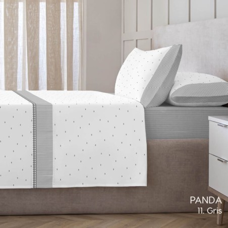 Juego de Sábanas Panda Gris Kabely