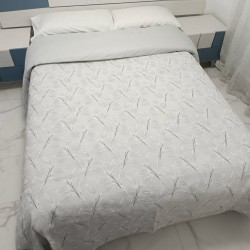 Funda Nórdica Hoja Natura Gris Reversible 1 pieza Royal