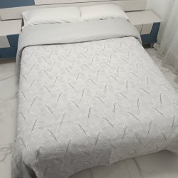 Funda Nórdica  Cuna de Bebé Hoja Nature Gris Reversible 1 pieza Royal