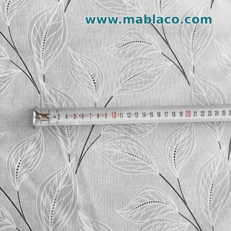 Detalles Estampado Funda Nórdica Hoja Nature Gris Royal Reversible 1 pieza