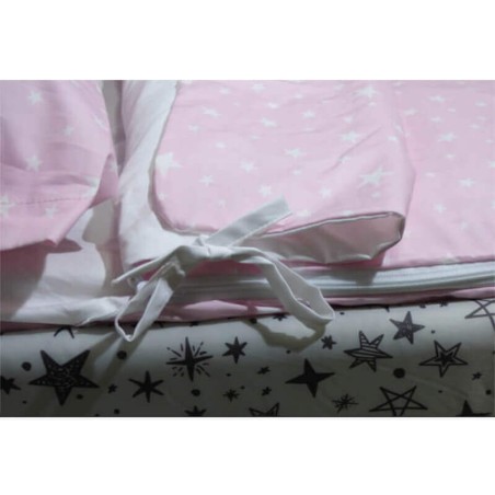 detalles del Saco Nórdico Bebé 100% Algodón Estrellas Rosa