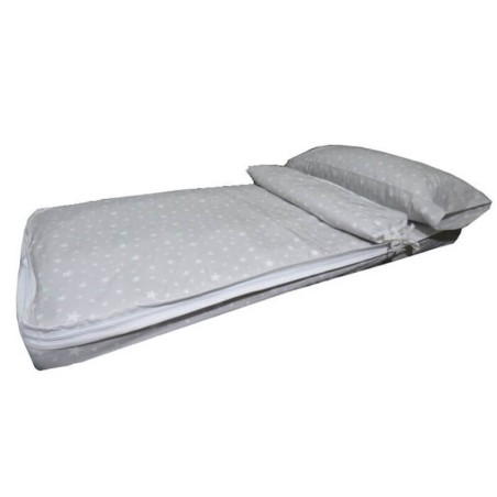 Saco Nórdico Estrellas Rosa Cunas Bebé 100% Algodón con cremallera