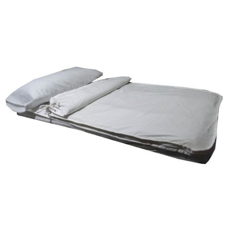 Saco Nórdico Cuna 100% Algodón Rayas Gris