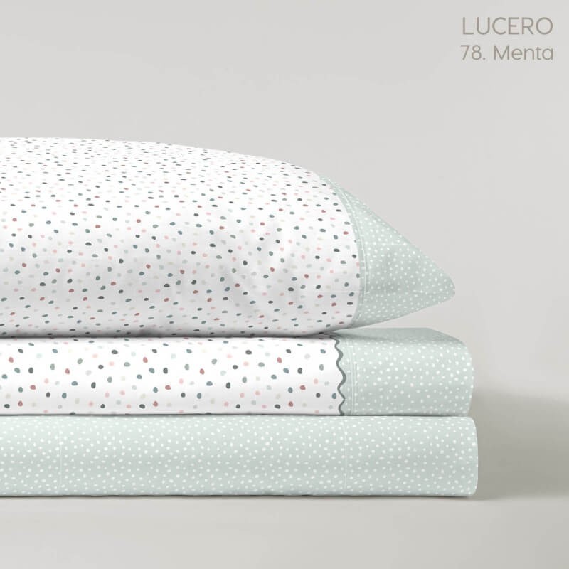 Juego de Sábanas Lucero Menta Kabely